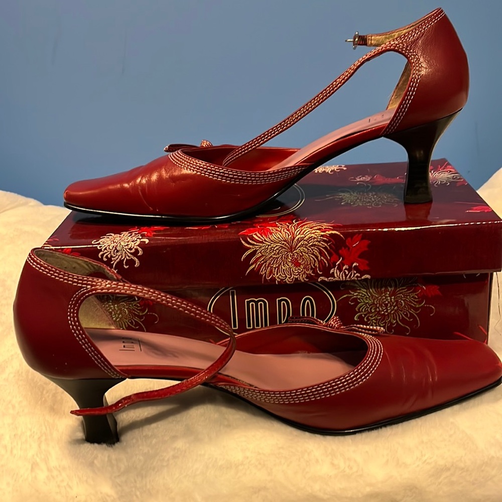 Impo Nelson Leather Pumps, Havana Red, Size 11M